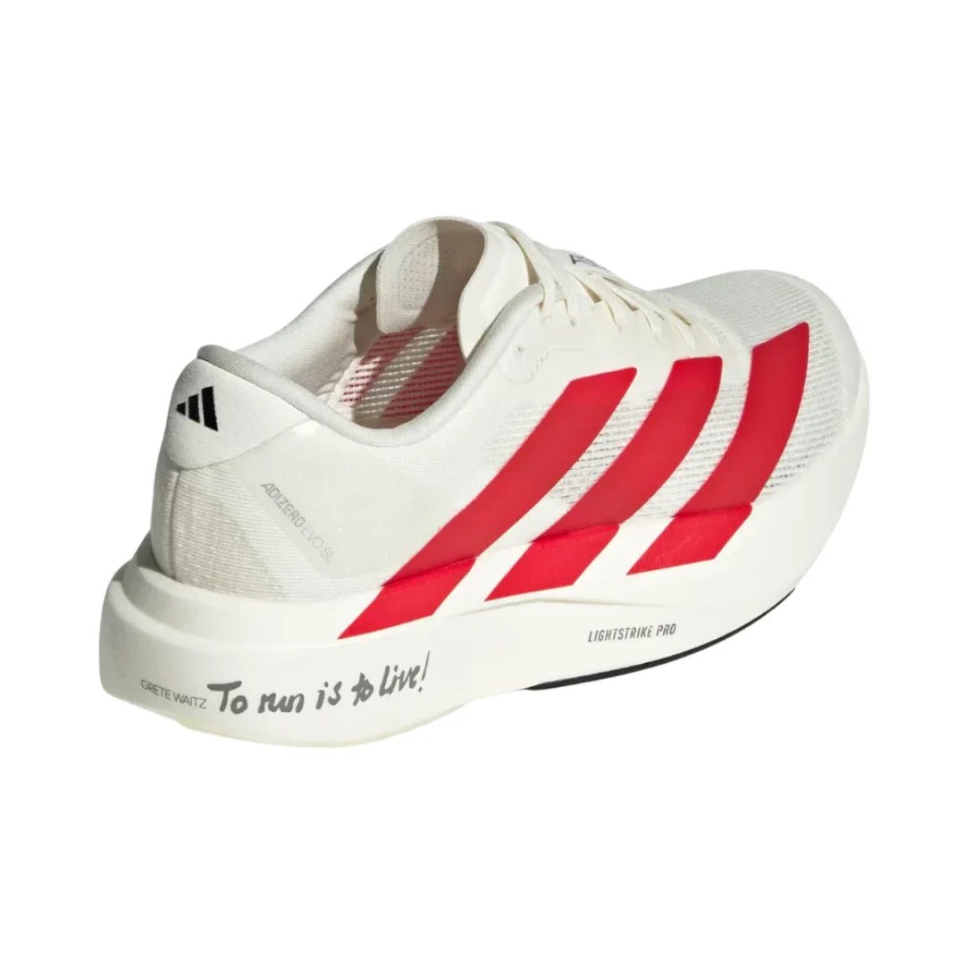 Adidas AdiZero EVO SL "Off White / Better Scarlet / Core Black" - Luxury Dubai
