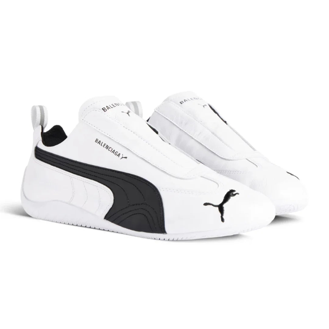 Balenciaga x Puma Speedcat Leather 'White / Black' - Luxury Dubai