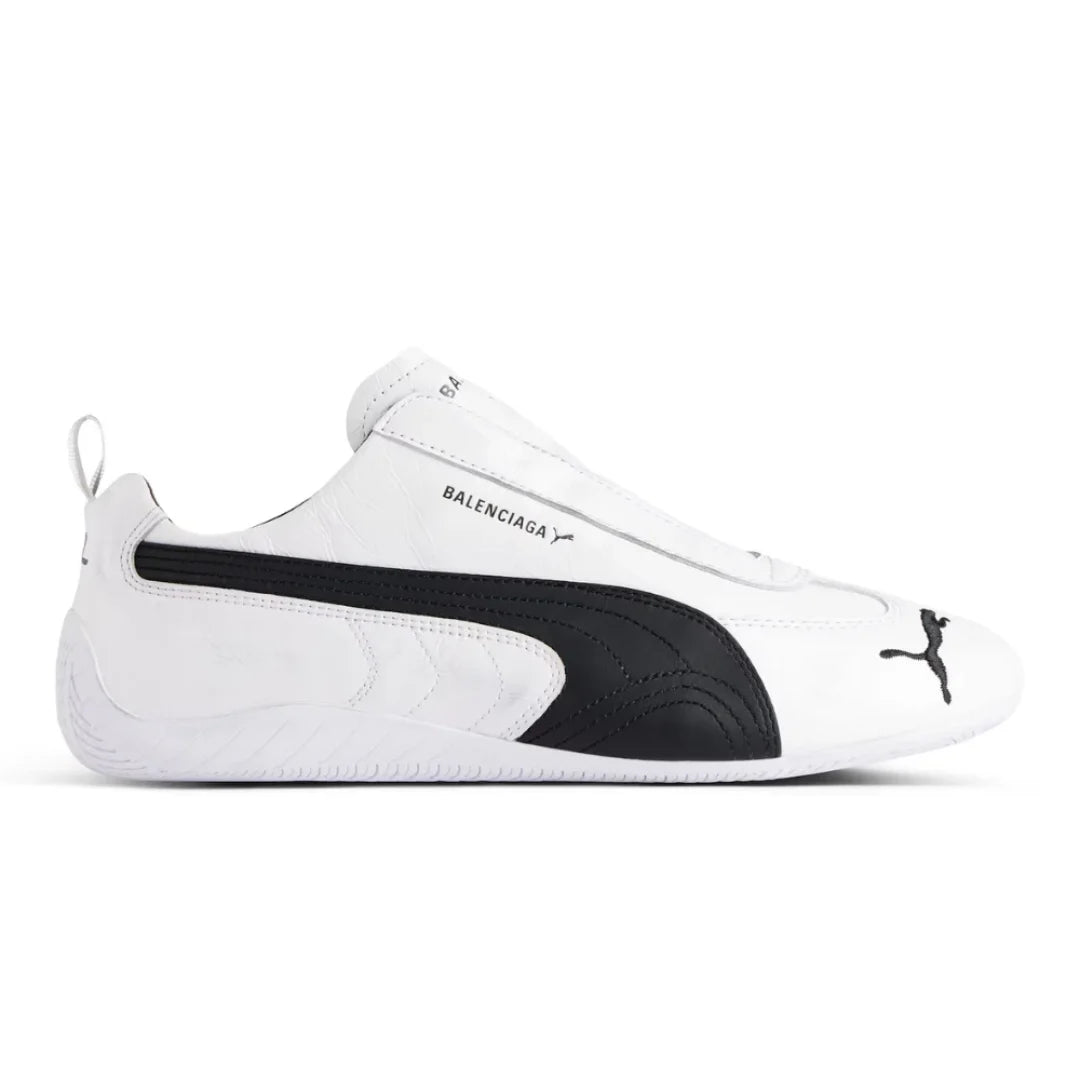Balenciaga x Puma Speedcat Leather 'White / Black' - Luxury Dubai