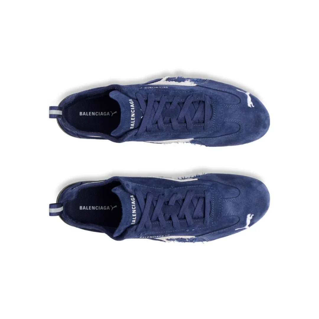 Balenciaga x Puma Speedcat Suede 'Navy White' - Luxury Dubai