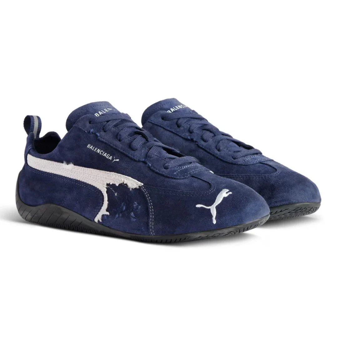 Balenciaga x Puma Speedcat Suede 'Navy White' - Luxury Dubai