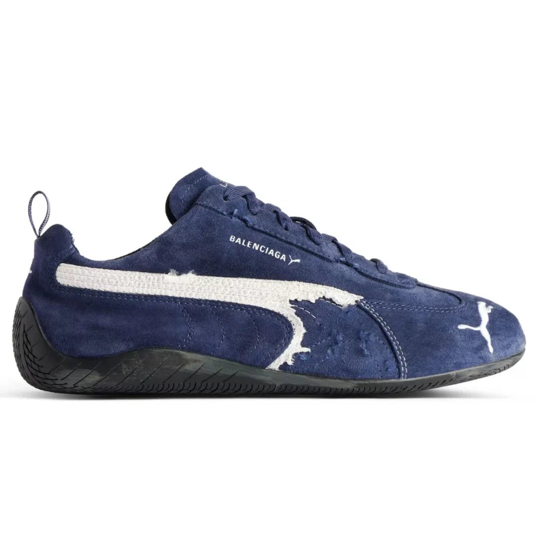 Balenciaga x Puma Speedcat Suede 'Navy White' - Luxury Dubai
