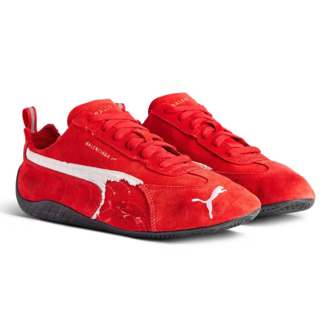 Balenciaga x Puma Speedcat Suede 'Red White' - Luxury Dubai
