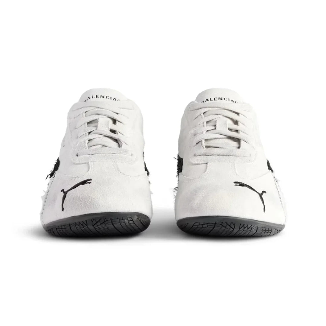 Balenciaga x Puma Speedcat Suede 'White Black' - Luxury Dubai
