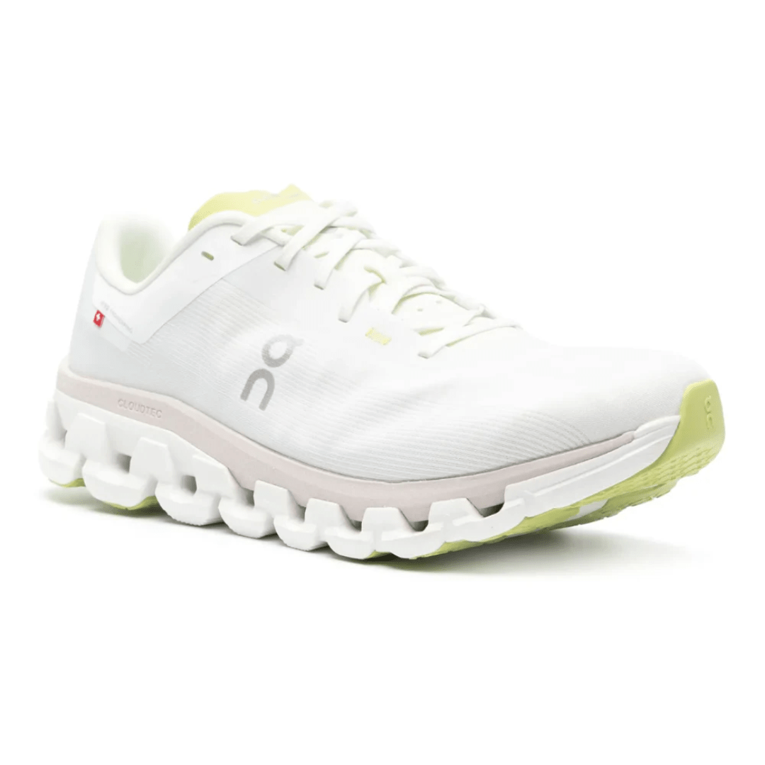 On Running Cloudflow 4 "white/Sand Beige/Lime Green" - Luxury Dubai