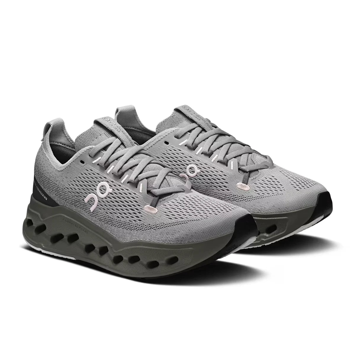 On Running Cloudsurfer Max Alloy Asphalt upper detail