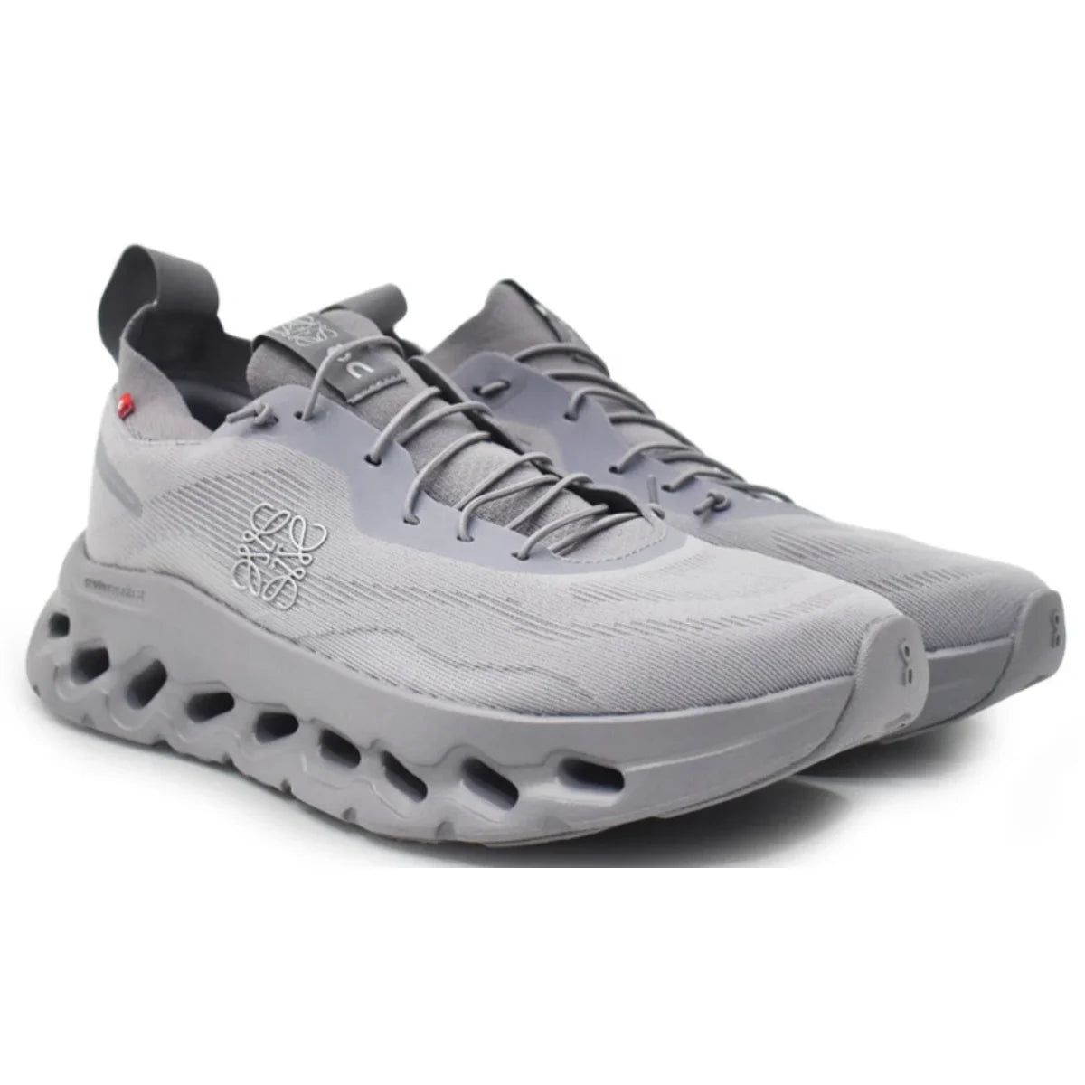 Loewe x On Running Cloudtilt Grey on feet Dubai