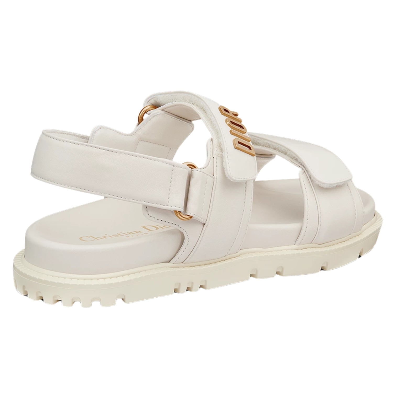 Buy DIOR Dioract White Lambskin Sandals - Luxury Dubai