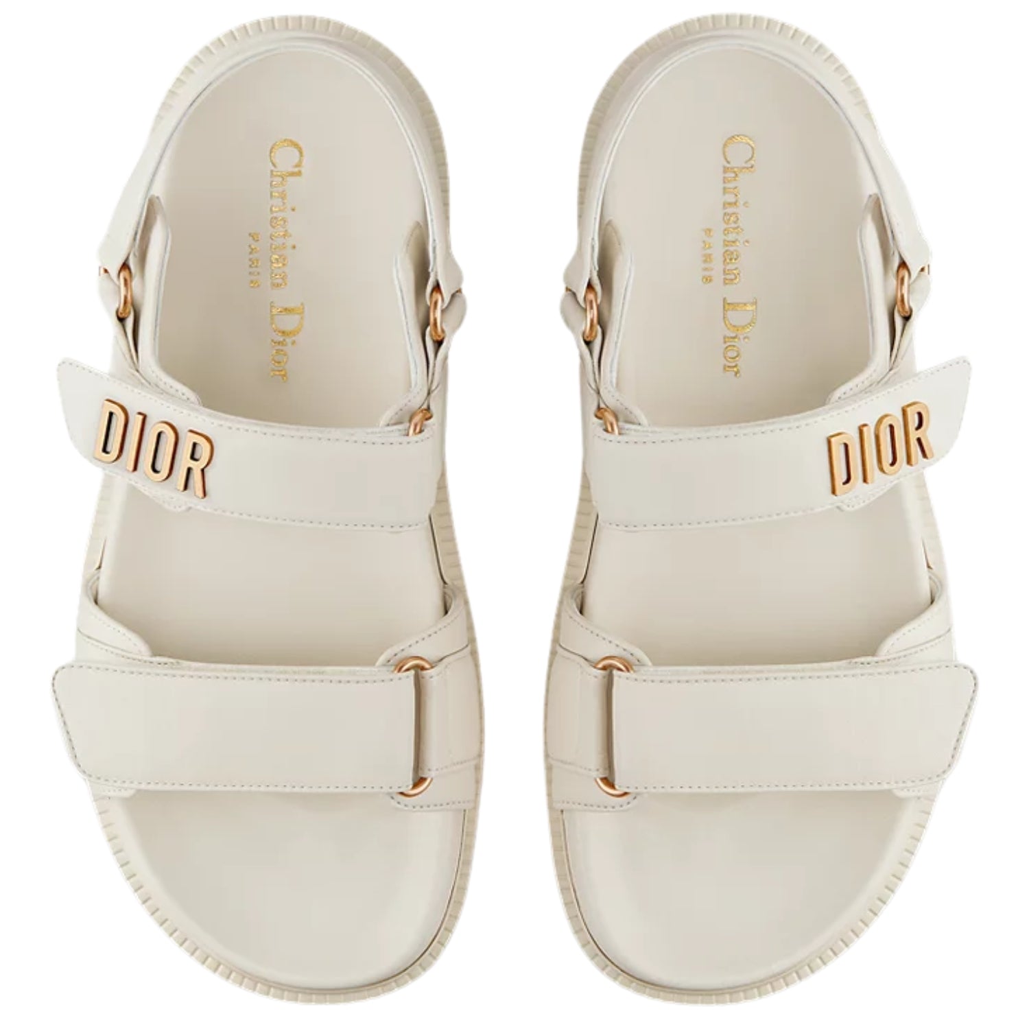 Buy DIOR Dioract White Lambskin Sandals - Luxury Dubai
