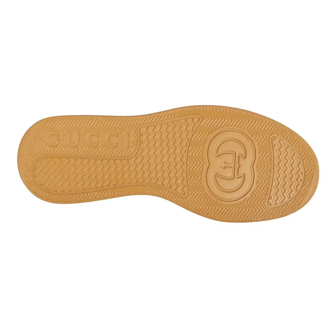 Gucci Gg Canvas leather-trimmed sneakers - Luxury Dubai