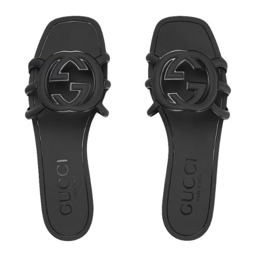 Buy Gucci Interlocking G rubber sandals - Luxury Dubai