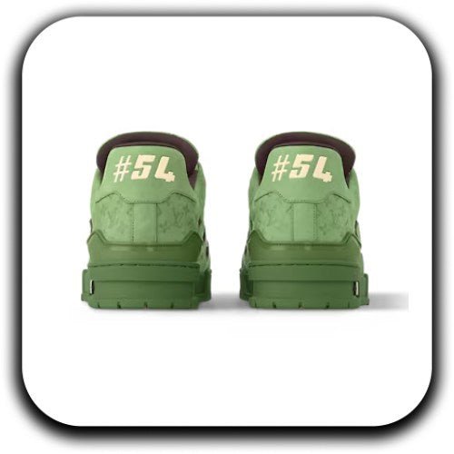 Buy LV Trainer Green Sneakers - Luxury Dubai