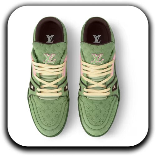 Buy LV Trainer Green Sneakers - Luxury Dubai