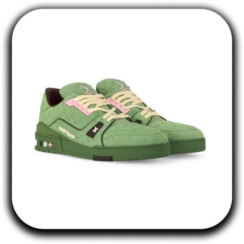 Buy LV Trainer Green Sneakers - Luxury Dubai