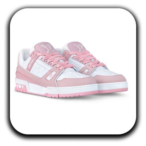 New Lv Trainer Sneakers Rose Pink - Luxury Dubai