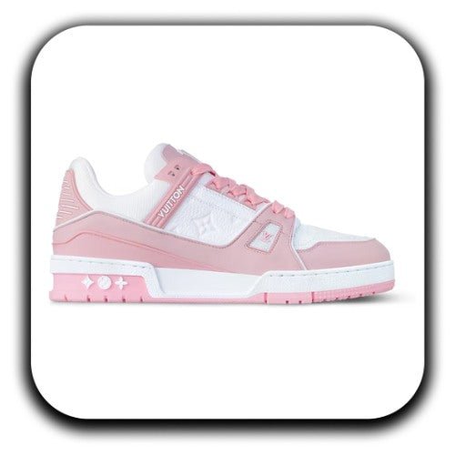 New Lv Trainer Sneakers Rose Pink - Luxury Dubai
