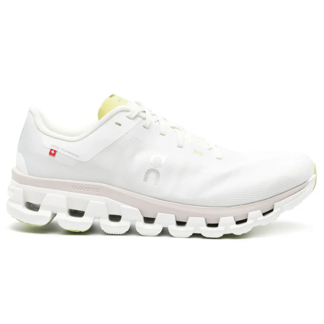 On Running Cloudflow 4 "white/Sand Beige/Lime Green" - Luxury Dubai