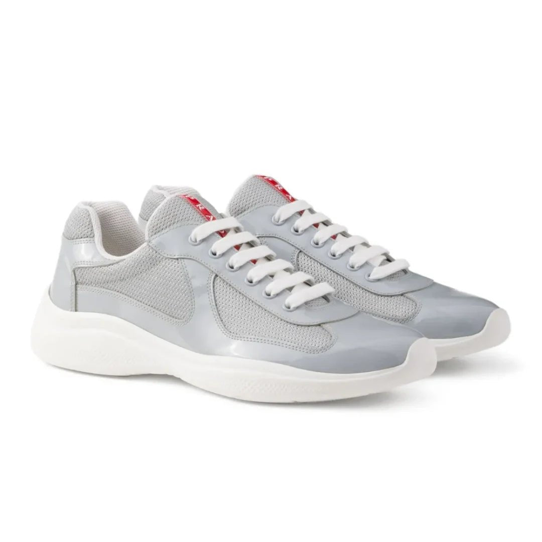Prada America's Cup chunky-sole lace-up "Light Grey" - Luxury Dubai
