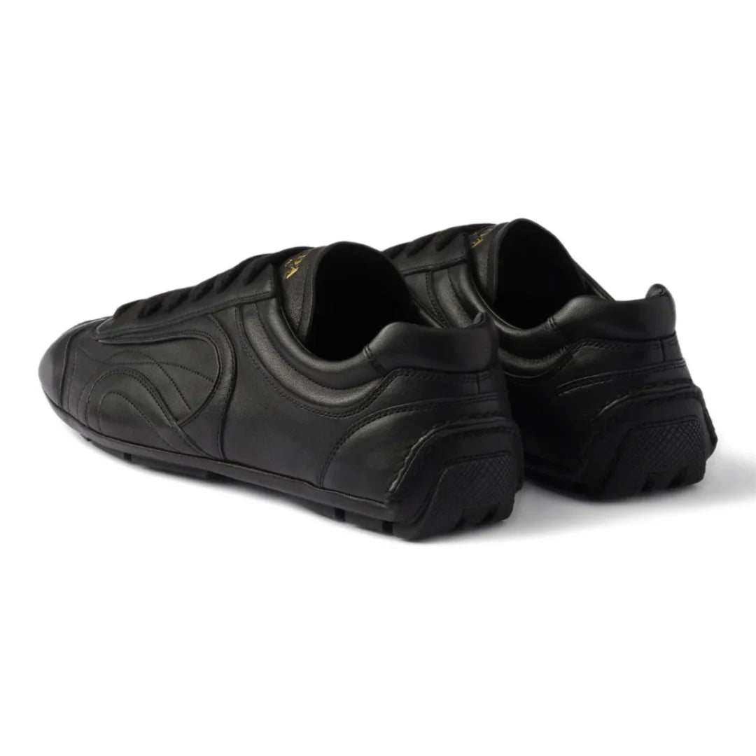 Prada Montecarlo Re-edition 2005 Antiqued Nappa Leather Sneakers "Black" - Luxury Dubai