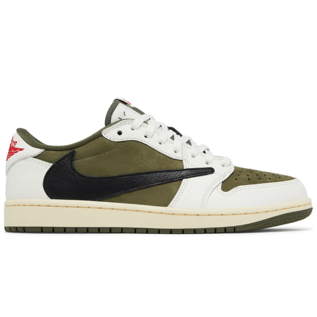 Travis Scott x Nike Air Jordan 1 Retro Low OG SP 'Reverse Olive / Medium Olive' - Luxury Dubai