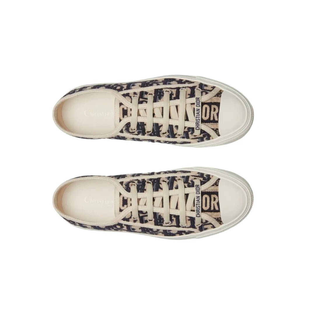 WALK'N'DIOR SNEAKER Blue Dior Oblique Embroidered Canvas - Luxury Dubai
