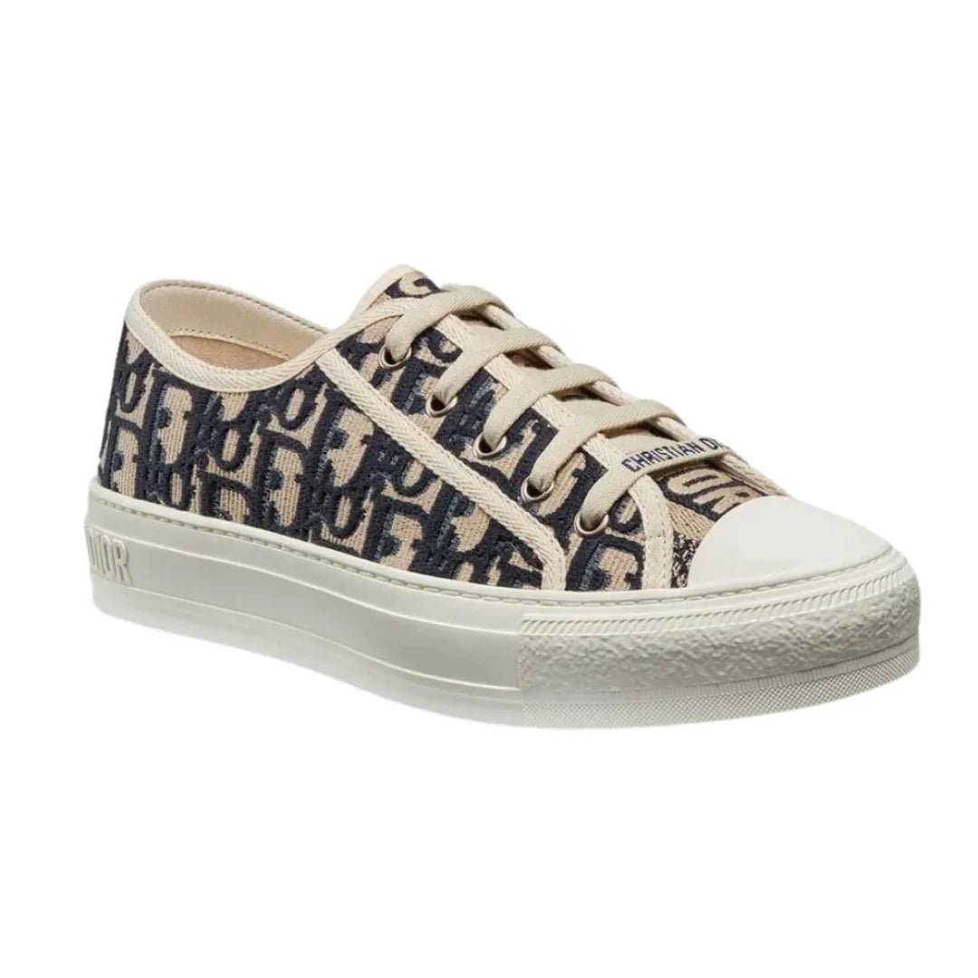 WALK'N'DIOR SNEAKER Blue Dior Oblique Embroidered Canvas - Luxury Dubai