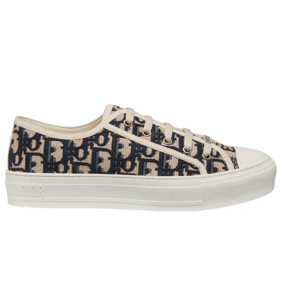 WALK'N'DIOR SNEAKER Blue Dior Oblique Embroidered Canvas - Luxury Dubai