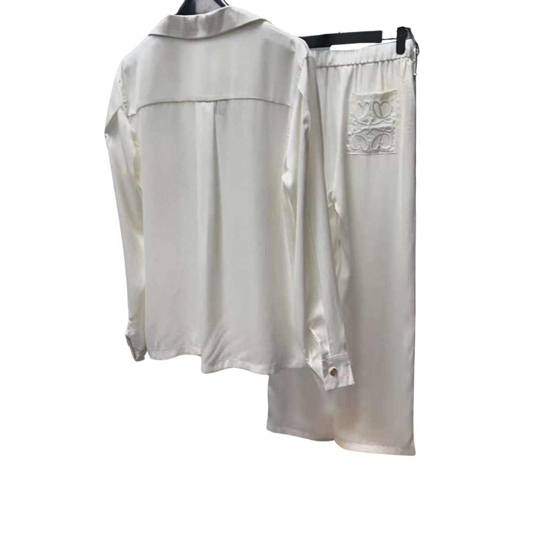 Luxury Loewe Anagram Silk Pajama Set - Luxury Dubai
