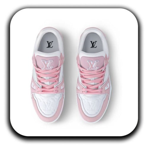 New Lv Trainer Sneakers Rose Pink - Luxury Dubai
