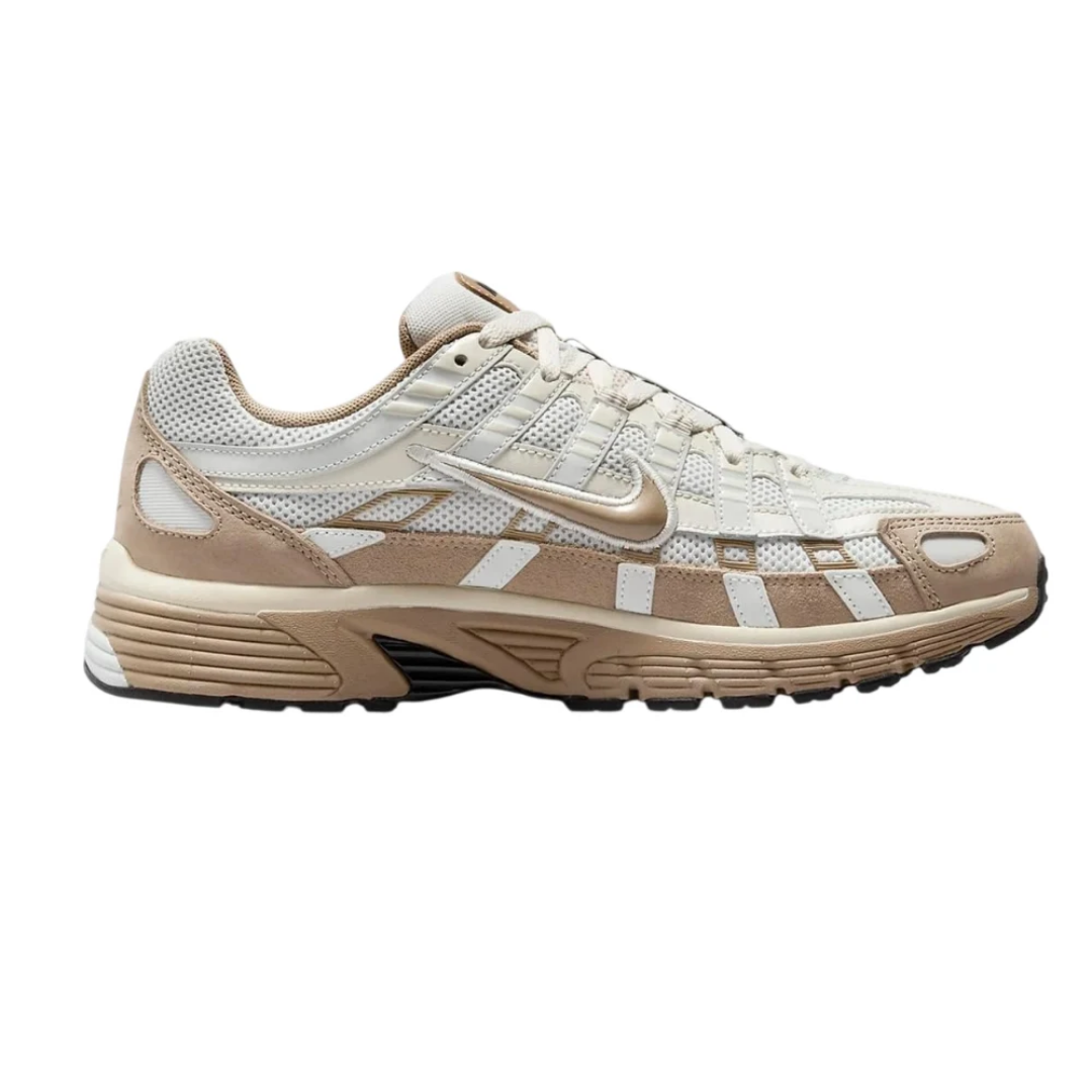 Side view of Nike P-6000 Light Bone lifestyle shoes