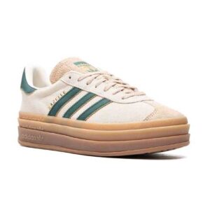 Experience the iconic style of adidas originals with the New Adidas Gazelle Bold Magic Beige Green - Luxuary Dubai