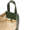 Indulge in the sophistication of the Luxury Loewe Compact Hammock Green Bag, adorned with a front zipper and two handles for effortless glamour