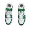 Experience the epitome of luxury with these Louis Vuitton sneakers adorned with green and white accents. Elevate your fashion game with these exclusive trainer sneakers