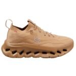 Loewe On Cloudtilt sneakers UAE | Loewe x On Cloudtilt Sneakers UAE - Beige luxury sneakers with chunky sole | Loewe x On Cloudtilt Sneakers - Side view showcasing LOEWE logo and breathable upper | Loewe x On Cloudtilt Sneakers - Back view with On logo and perforated sole