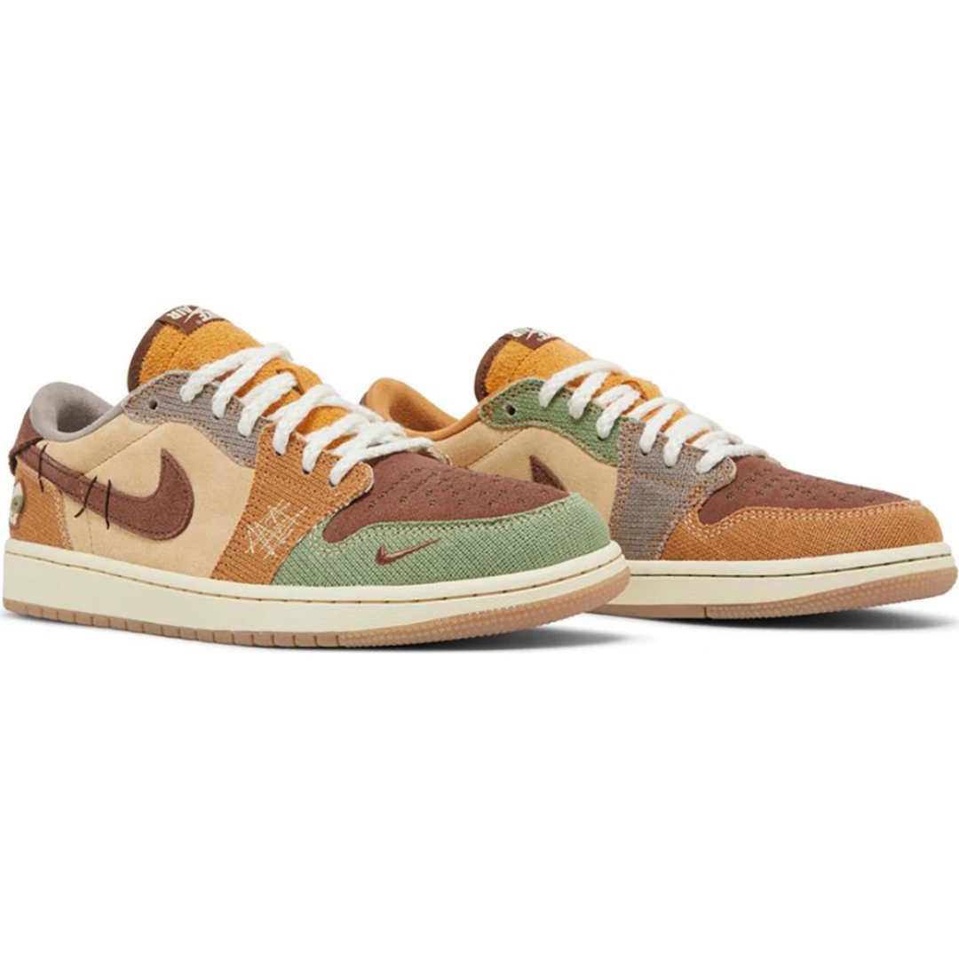 Zion Williamson x Air Jordan 1 Retro Low OG 'Voodoo' 3 Zion Williamson x Air Jordan 1 Retro Low OG Voodoo close-up detail