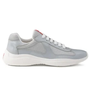 Prada America's Cup chunky-sole lace-up "Light Grey"