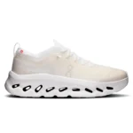 On Cloudtilt Moon ¨White | Frost¨ heel view