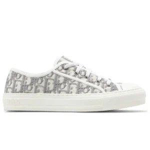 Walk'N'Dior Embroidered Canvas Low 'Grey' heel view