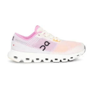 On Running Cloud 6 Push Tangerine Raspberry heel view