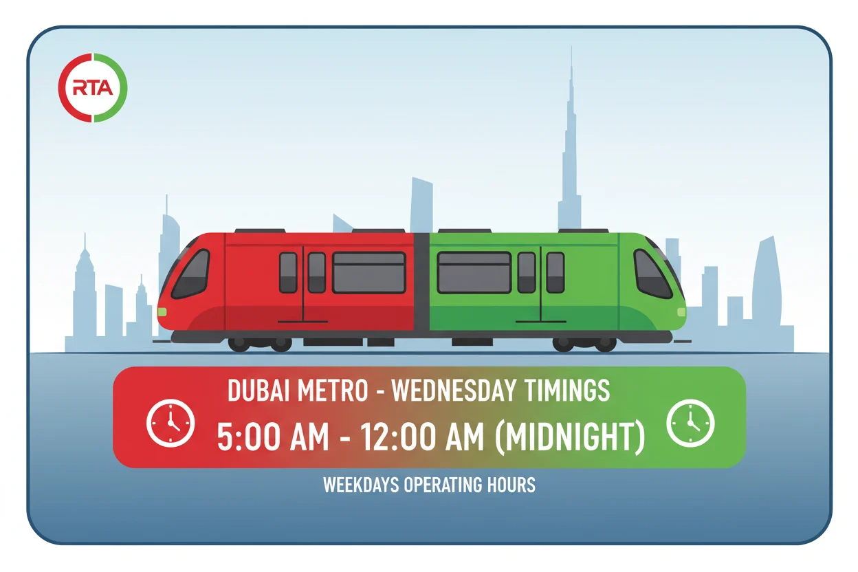 what are the dubai metro timings today 1