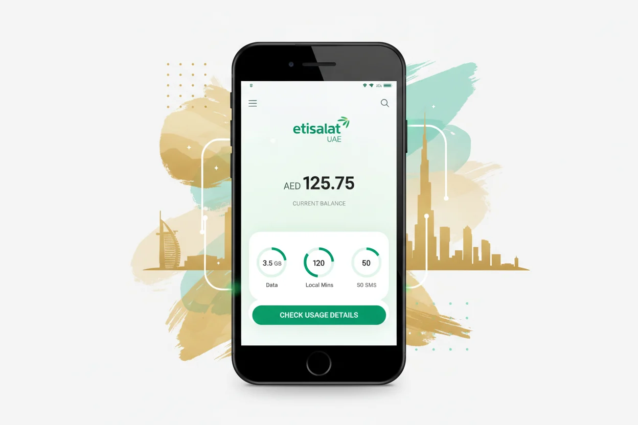 how to check etisalat balance easily in uae